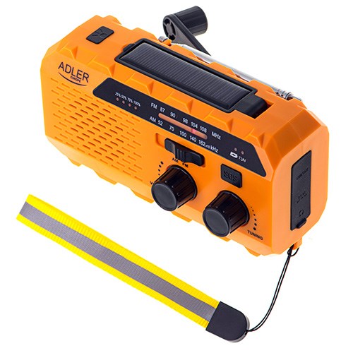 Adler solar radio with hand crank-0