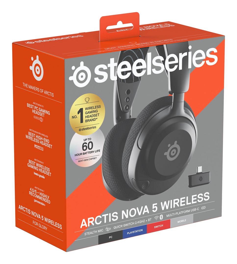 SteelSeries | Gaming Headset | Arctis Nova 5 | Bluetooth | Over-ear | Microphone | Noise canceling | Wireless | Black-2