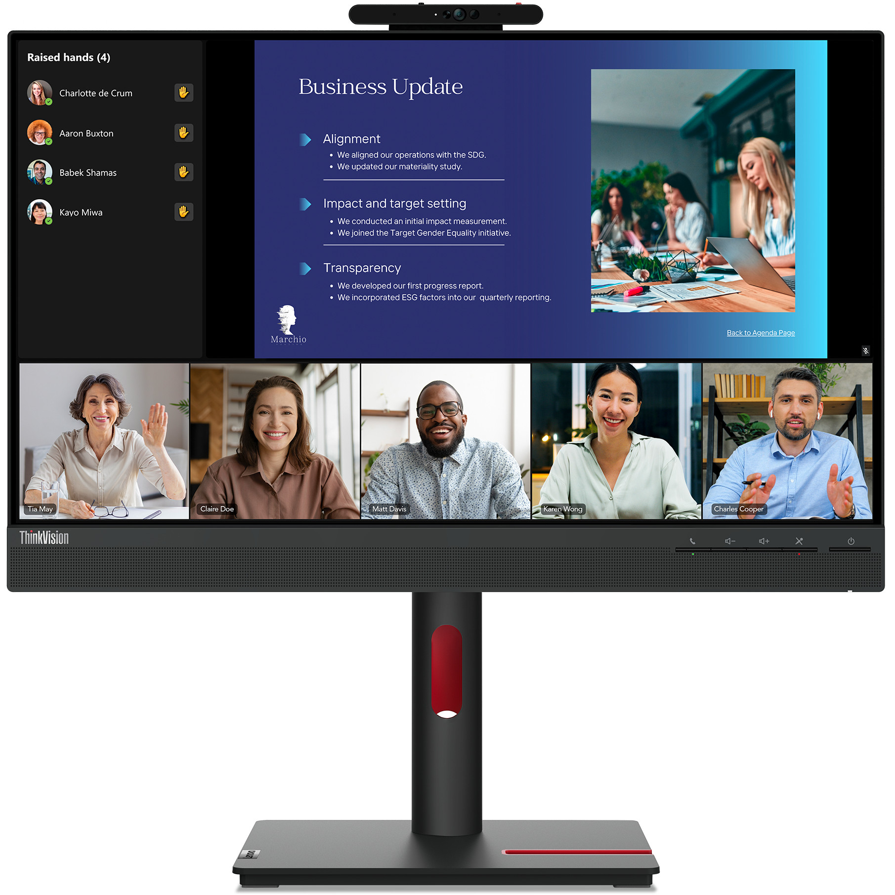 Monitor LENOVO ThinkVision T24v-30 (Full HD, HDMI/DP/VGA/Hub/Kamera)-0