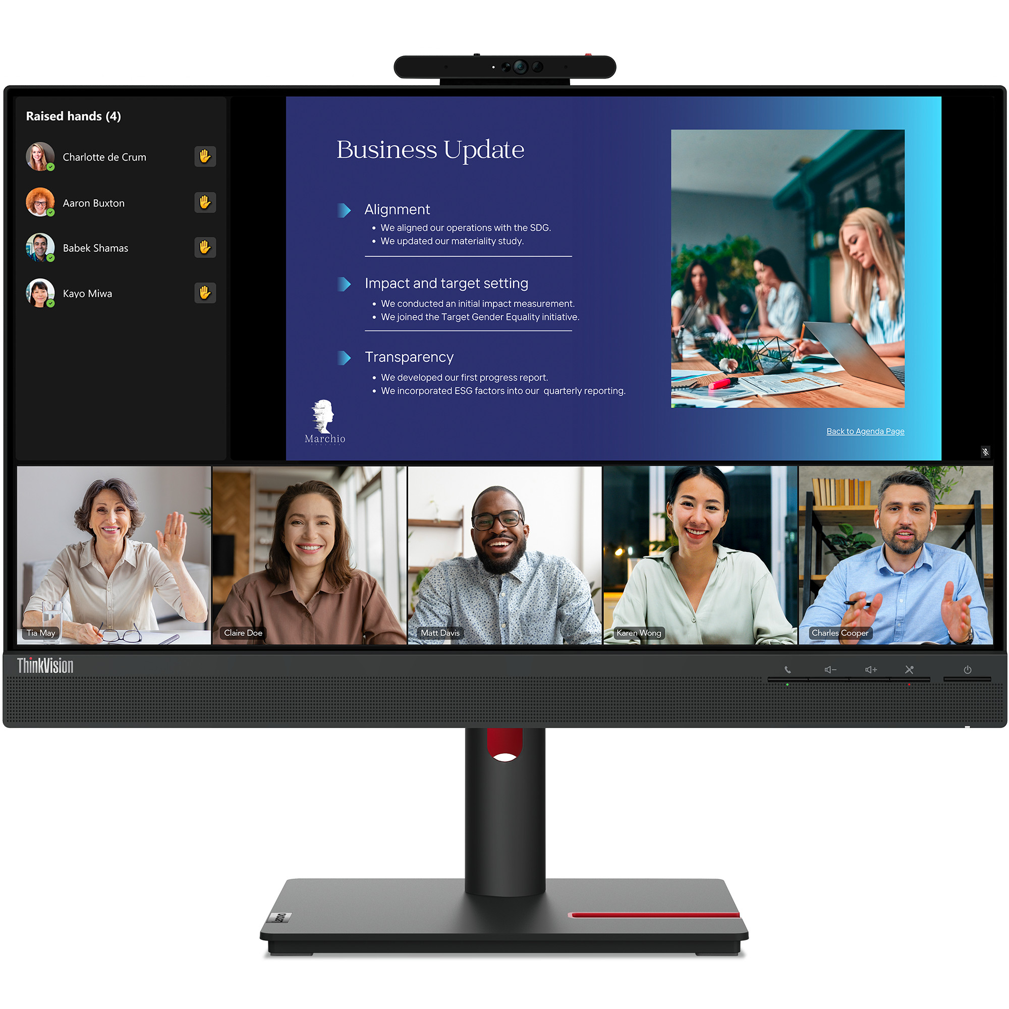 Monitor LENOVO ThinkVision T24v-30 (Full HD, HDMI/DP/VGA/Hub/Kamera)-15