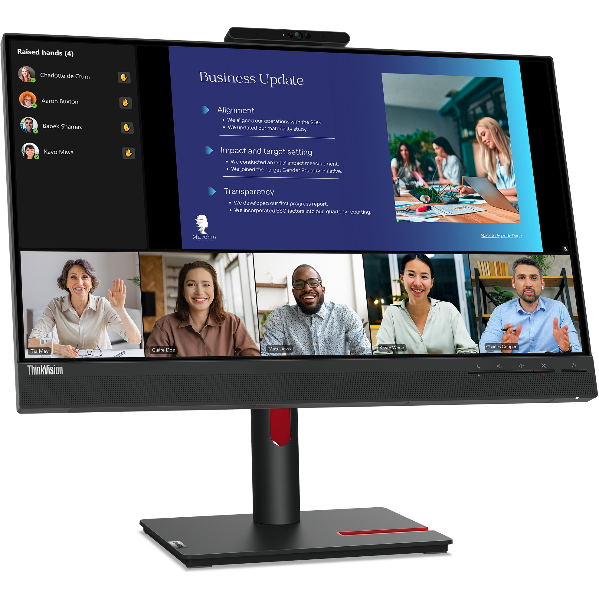 Monitor LENOVO ThinkVision T24v-30 (Full HD, HDMI/DP/VGA/Hub/Kamera)-17