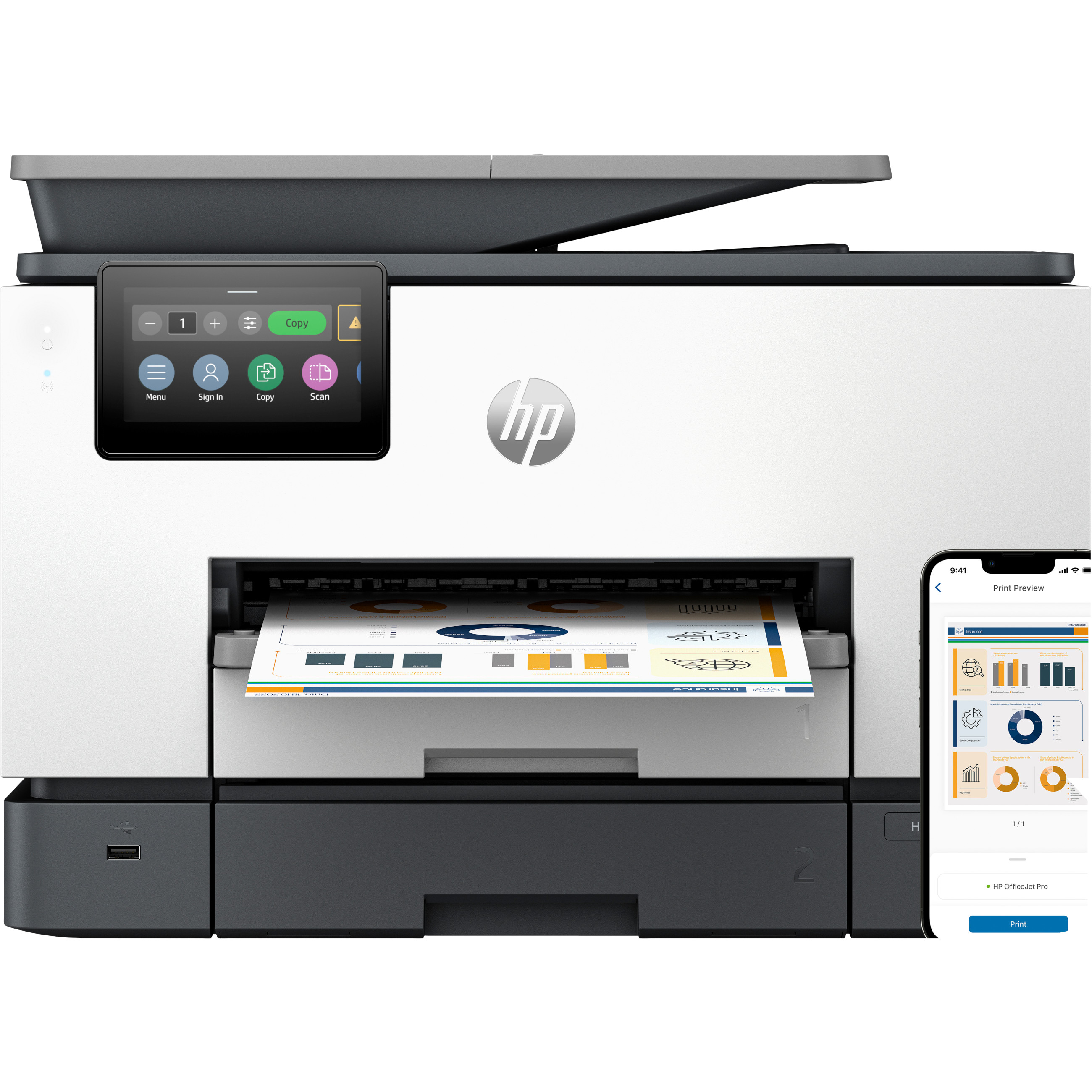 Višenamjenski pisač HP Officejet Pro 9130b All-in-One (crna)