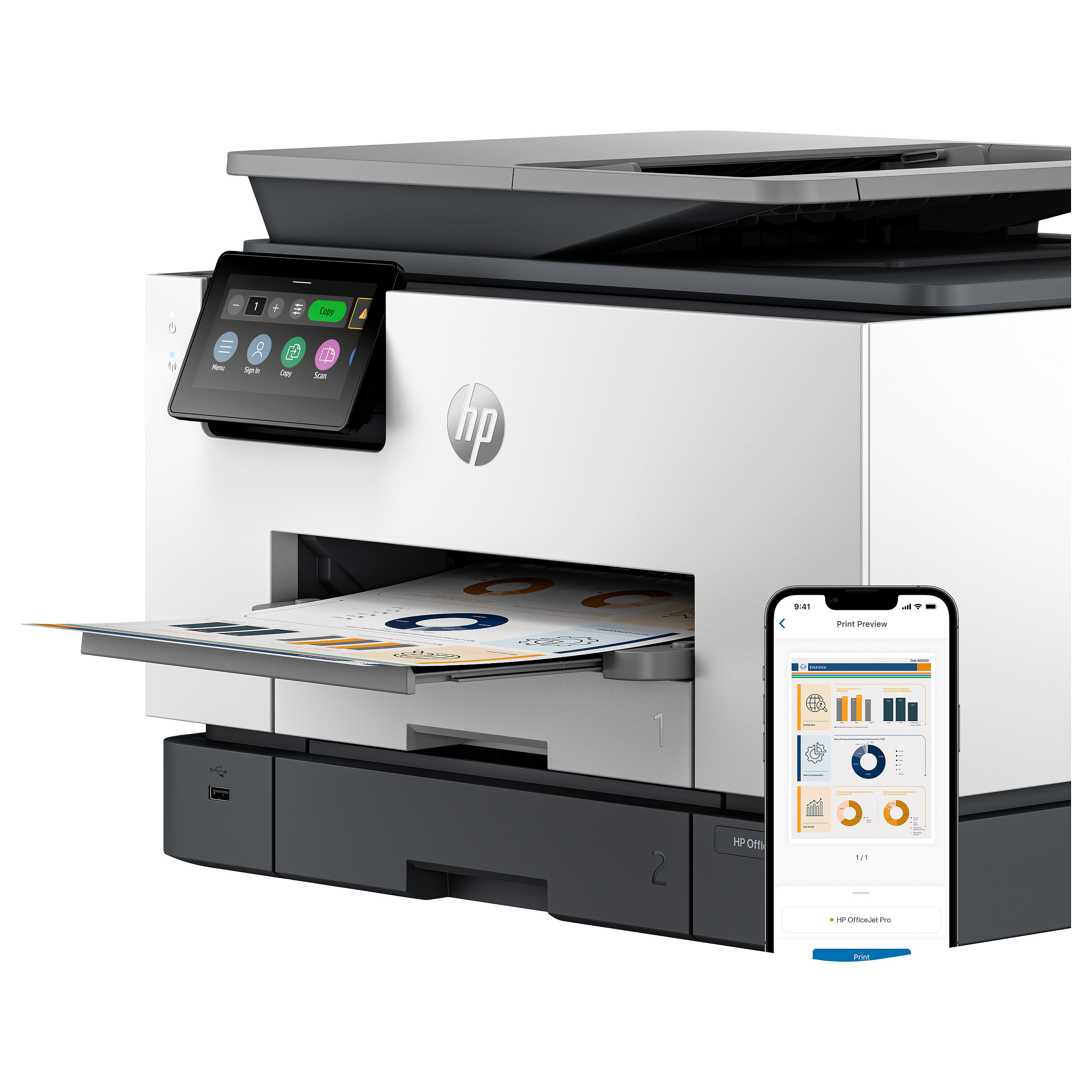 Višenamjenski pisač HP Officejet Pro 9130b All-in-One (crna)-15
