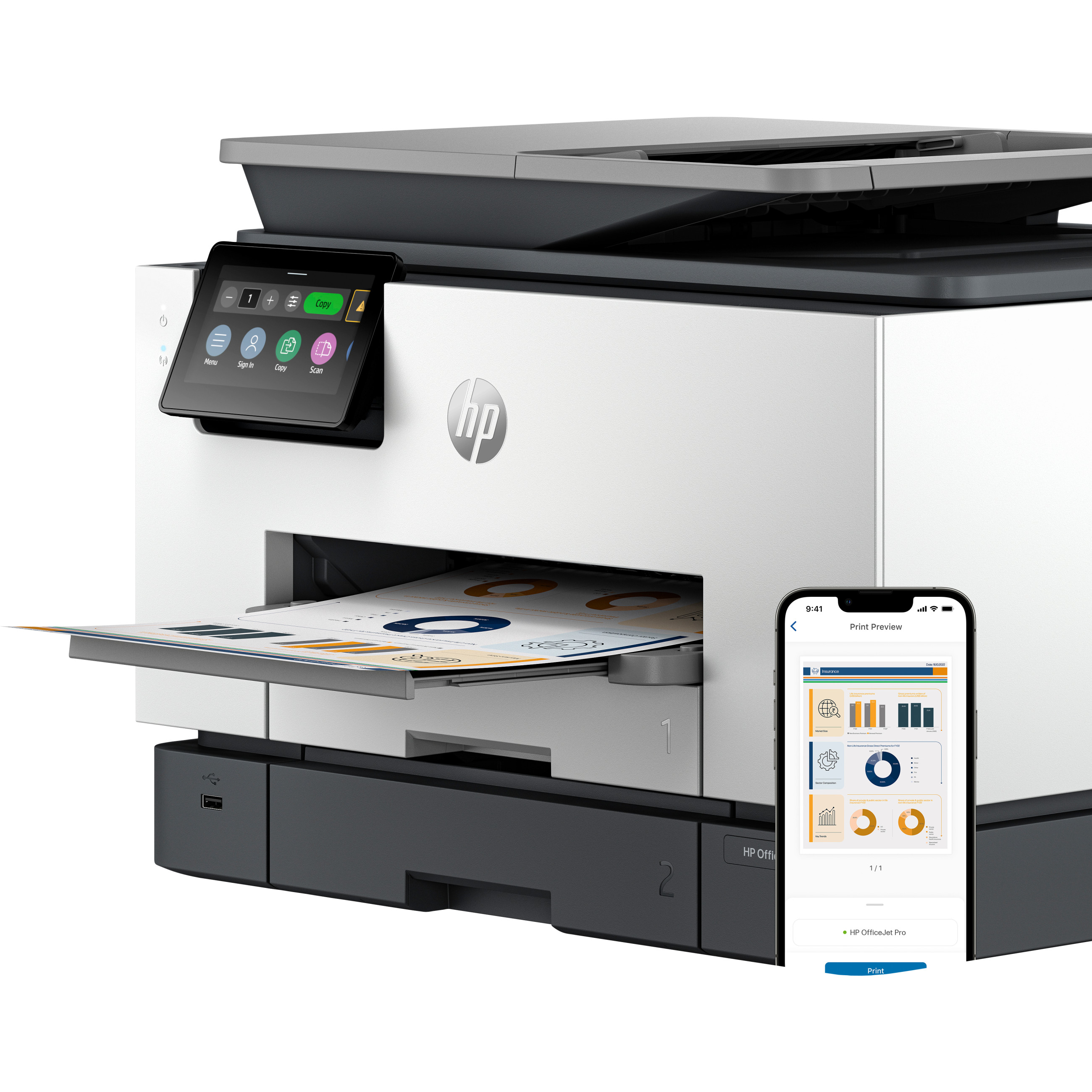 Višenamjenski pisač HP Officejet Pro 9130b All-in-One (crna)-2