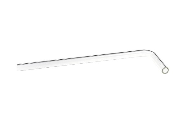 Staklena cijev pod kutom ALPHACOOL HardTube 16/11mm Borosilicate Glass 90 Degree Angle 10/30cm (prozirna)-0