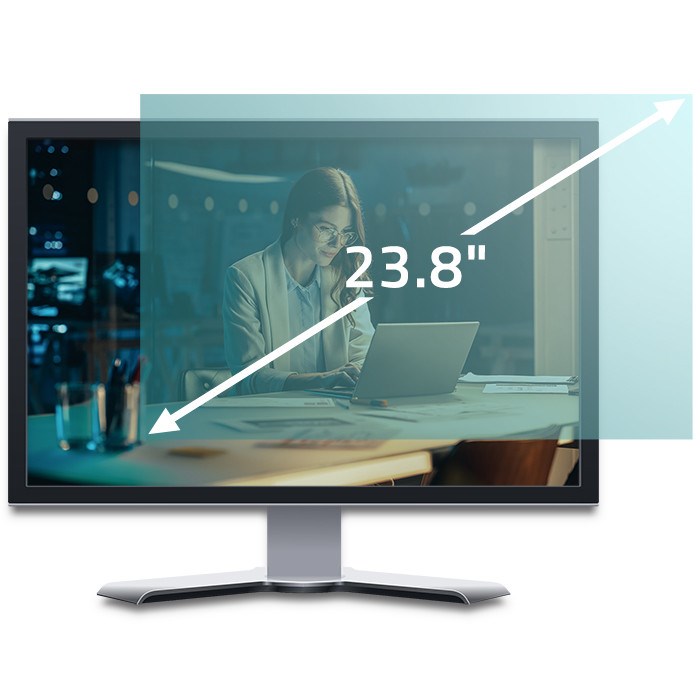 Qoltec Blue Light Filter 23.8" | 16:9 | Eye Care | Anti Glare | Matte | per monitor-1