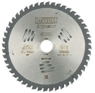 Pila za drvo DEWALT HM-Wood 216x30mm Z48