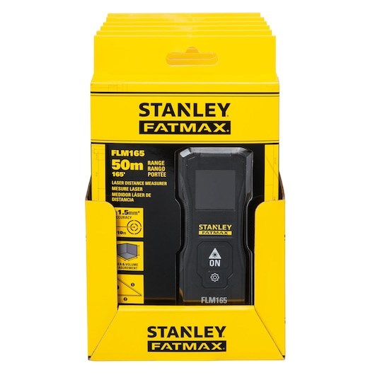 Laserski daljinomjer STANLEY FLM165 (domet 50m, točnost 1.5mm, LCD zaslon, IP40, Li-Ion baterija)-30
