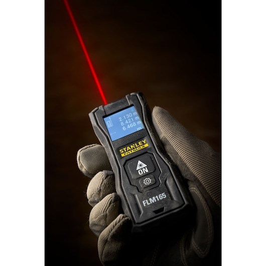 Laserski daljinomjer STANLEY FLM165 (domet 50m, točnost 1.5mm, LCD zaslon, IP40, Li-Ion baterija)-17