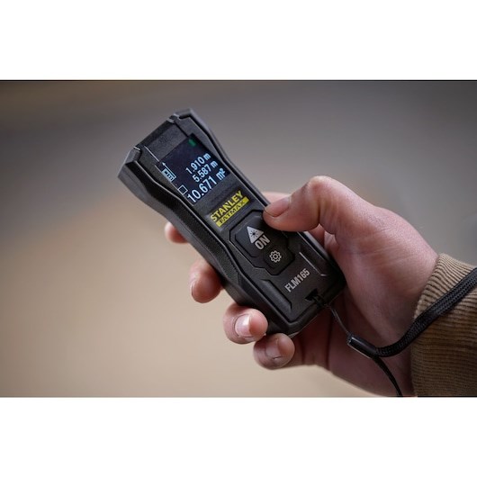 Laserski daljinomjer STANLEY FLM165 (domet 50m, točnost 1.5mm, LCD zaslon, IP40, Li-Ion baterija)-12