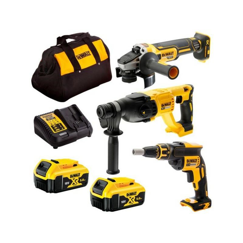 Set alata DEWALT 18V XR (DCH133, DCG405, DCF620, 2x5AH baterija)