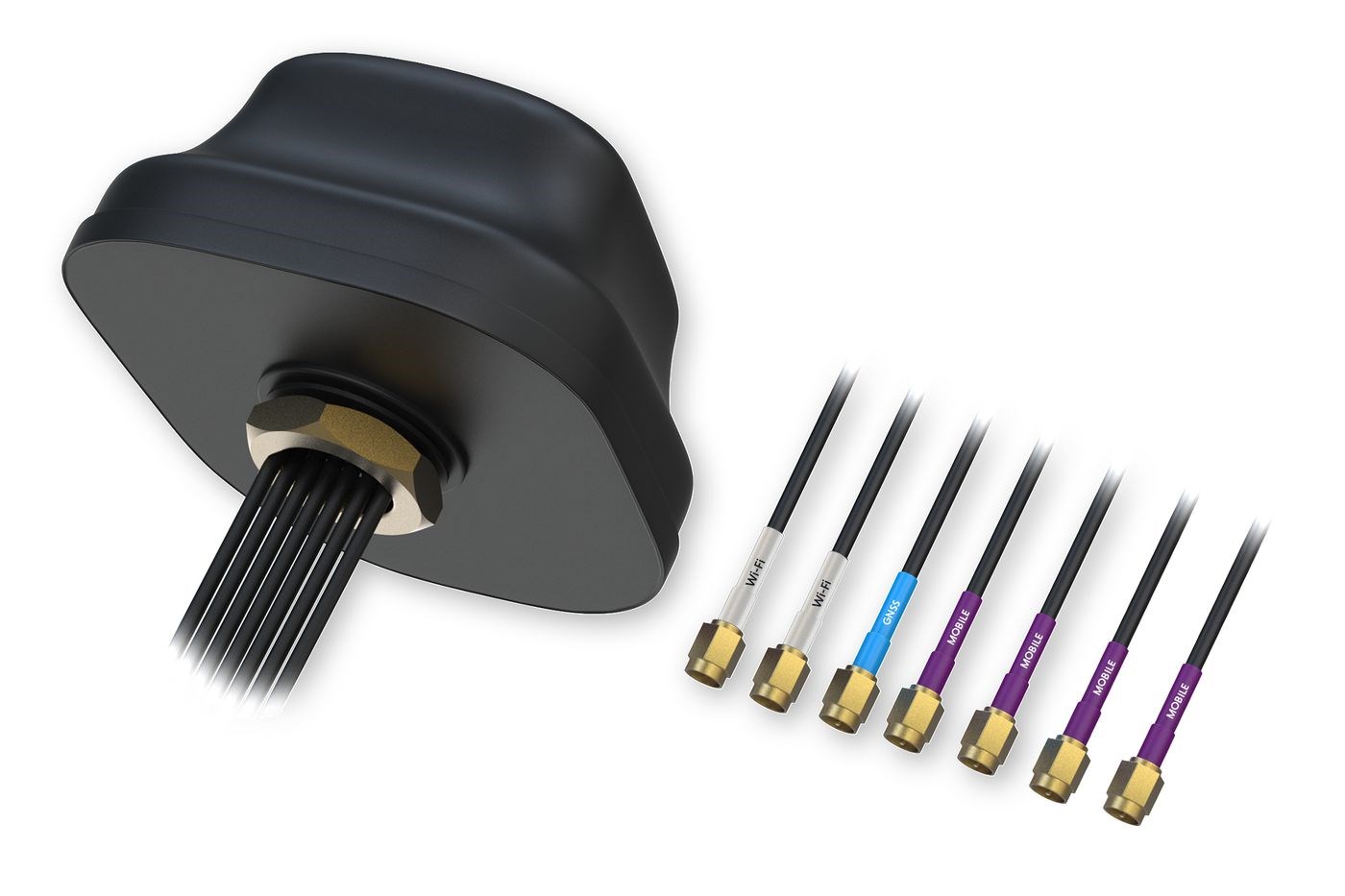 Teltonika COMBO MIMO 5G/LTE/WiFi/GNSS krovna antena (4 dBi, IP67, 3m kabel, SMA)-3