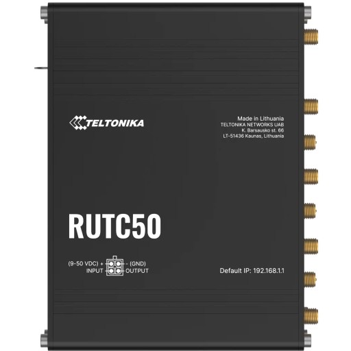 Teltonika RUTC50 | 5G Router | Wi-Fi 6, 5x RJ45 1000Mbps, Dual SIM, IP30