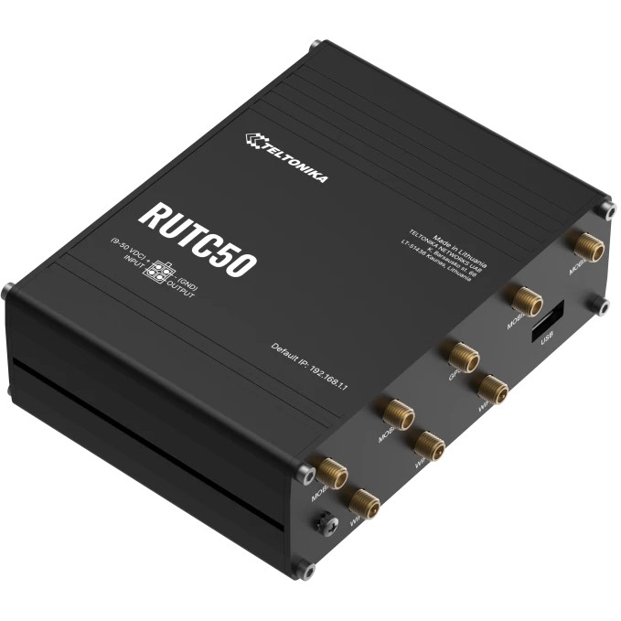 Teltonika RUTC50 | 5G Router | Wi-Fi 6, 5x RJ45 1000Mbps, Dual SIM, IP30-2