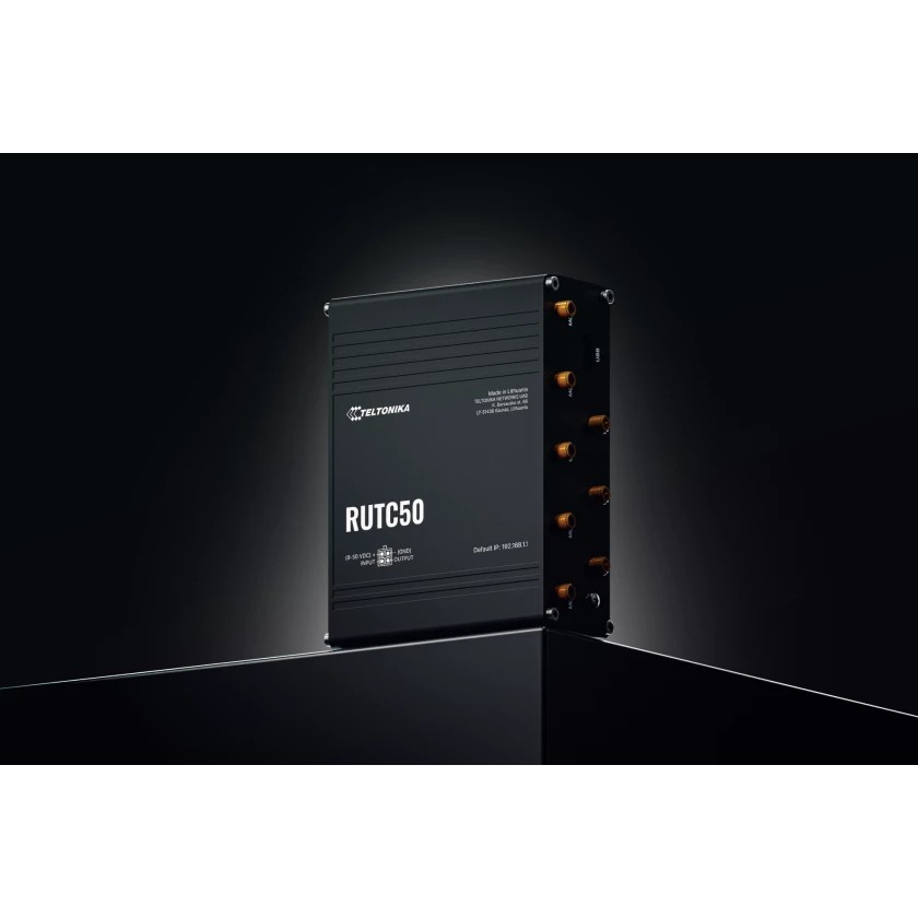 Teltonika RUTC50 | 5G Router | Wi-Fi 6, 5x RJ45 1000Mbps, Dual SIM, IP30-5