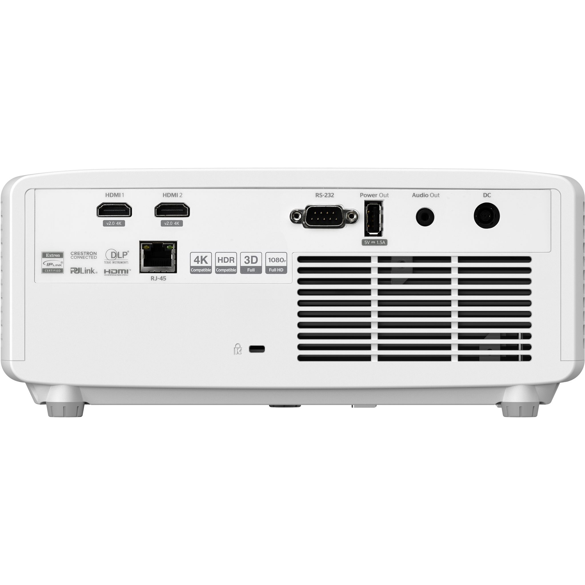 OPTOMA ZH450 Projector FHD 1920x1080 4500lm Laser 30.0000:1 TR 1.4:1 2.24:1 Zoom 1.6x 2H USB Power Low Latency HP 1x15W 3K-1