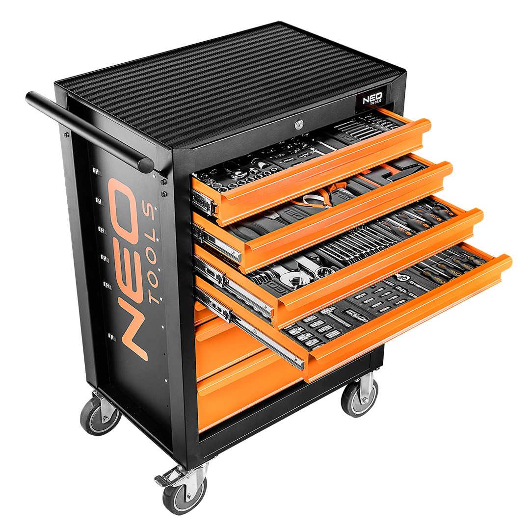 Kolica za alat NEO TOOLS 84-221+G sa 7 ladica i 176 komada alata-0