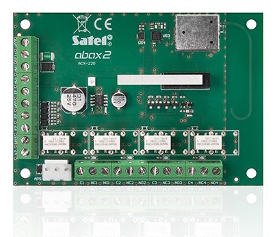 Ekspanzijski modul SATEL ACX-220 (žičani ulazi i izlazi, radna frekvencija 868 - 868.6 MHz, radna udaljenost do 2000 m, zelena boja)-0
