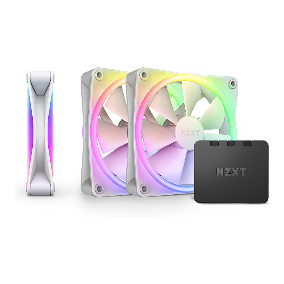 Ventilatori za kućište NZXT F120 RGB DUO 120mm Triple Pack (3 kom, bijeli, RGB kontroler)