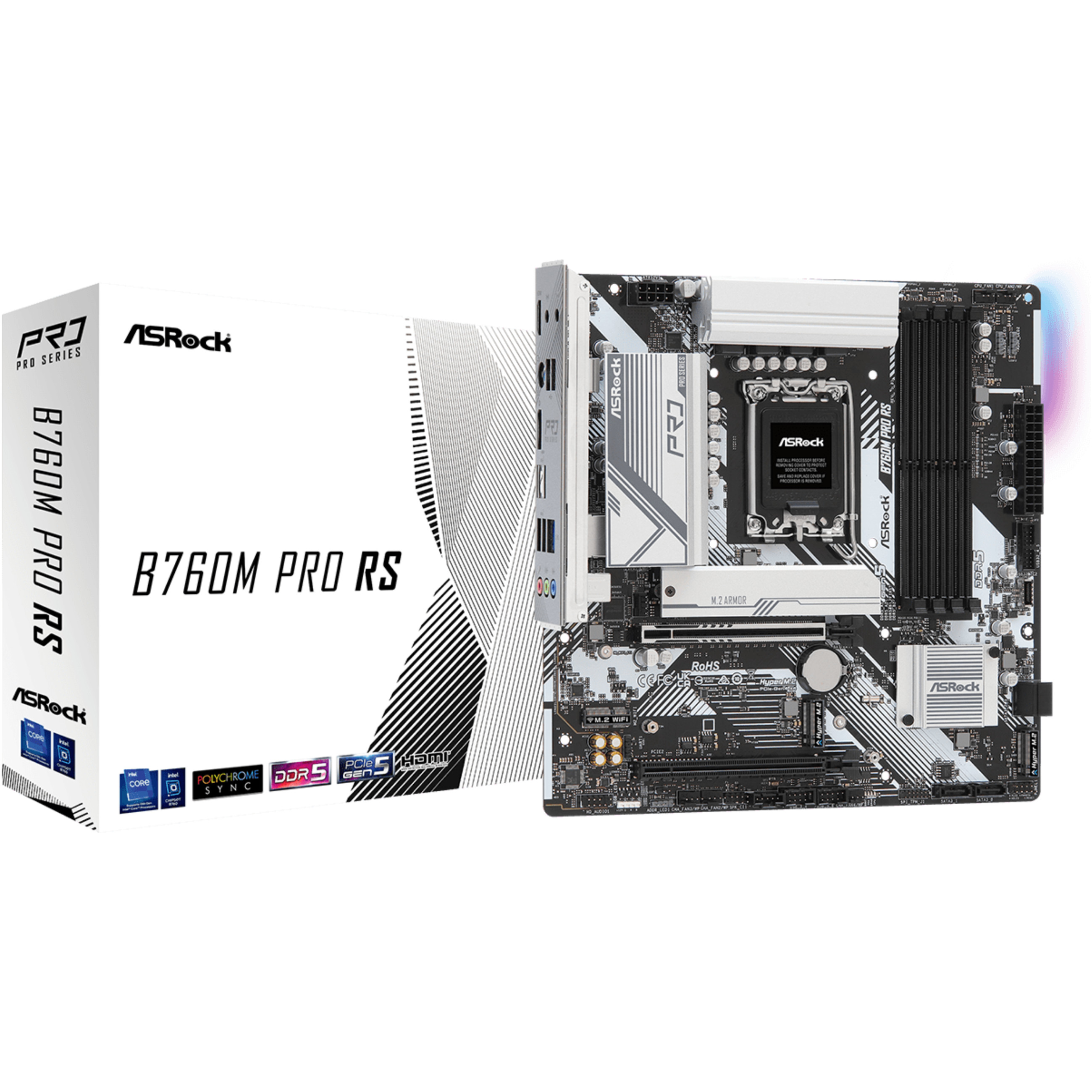 Matična ploča ASROCK B760M Pro RS (Intel B760, LGA 1700, micro ATX)