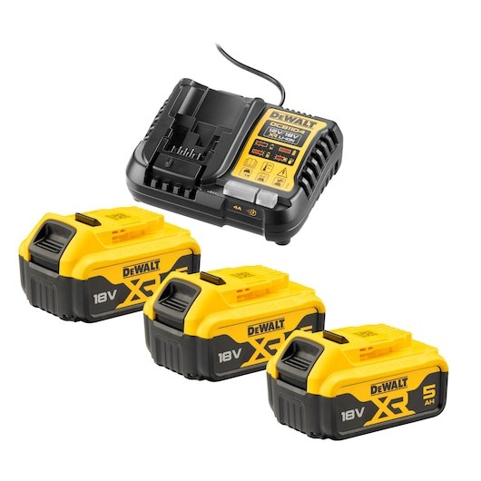 Punjač DEWALT DCB1104 +3x5.0Ah DCB1104P3 (uključuje tri baterije od 5,0 Ah)