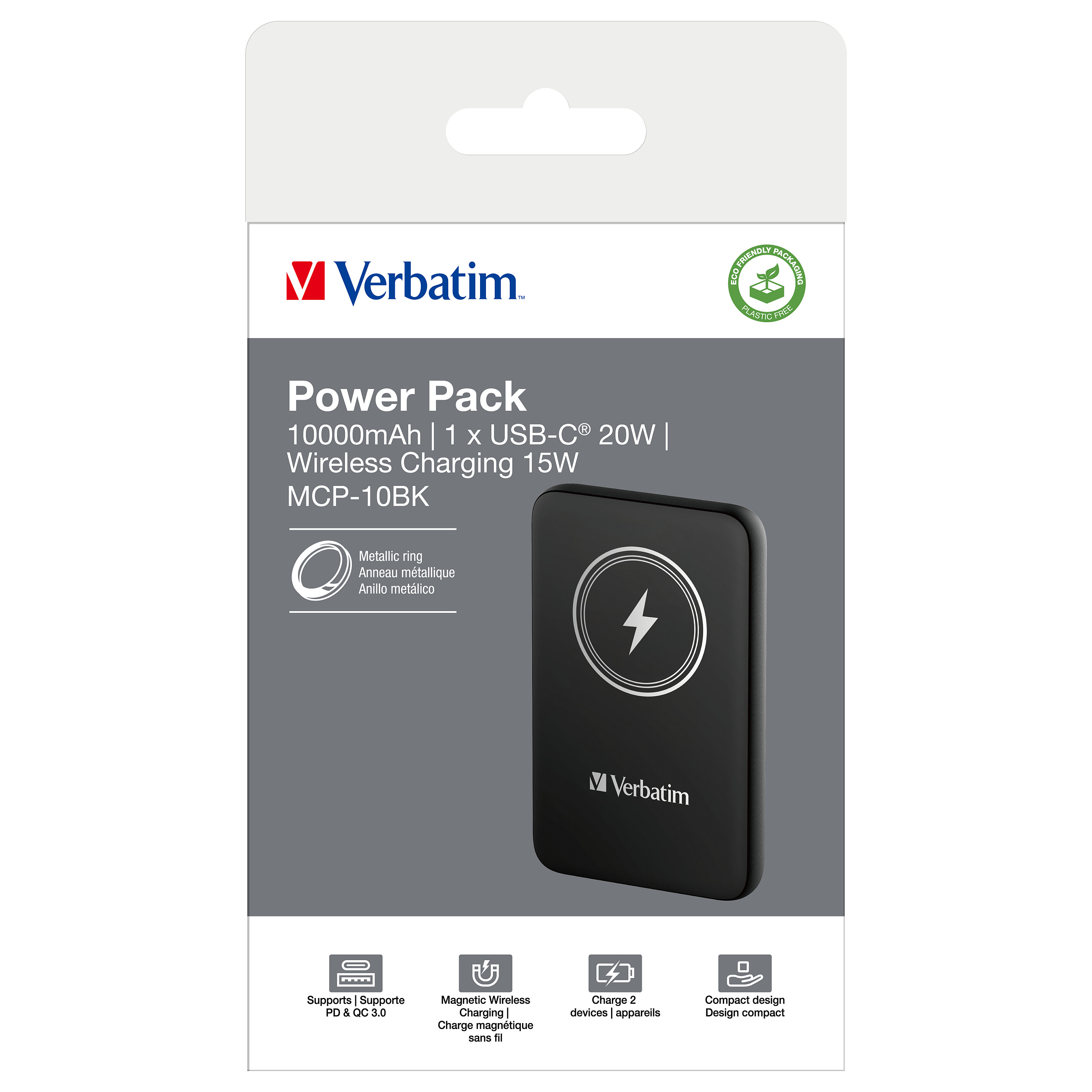 PowerBank VERBATIM Charge'n'Go Magnetic Wireless 10000 Black-3