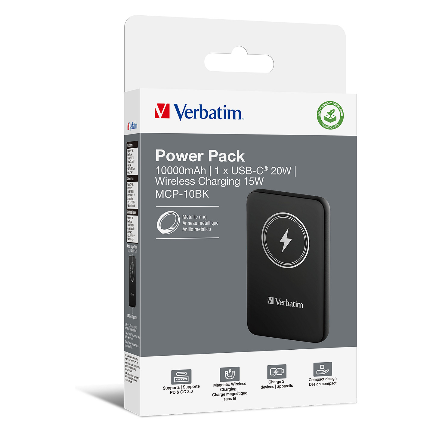 PowerBank VERBATIM Charge'n'Go Magnetic Wireless 10000 Black-4