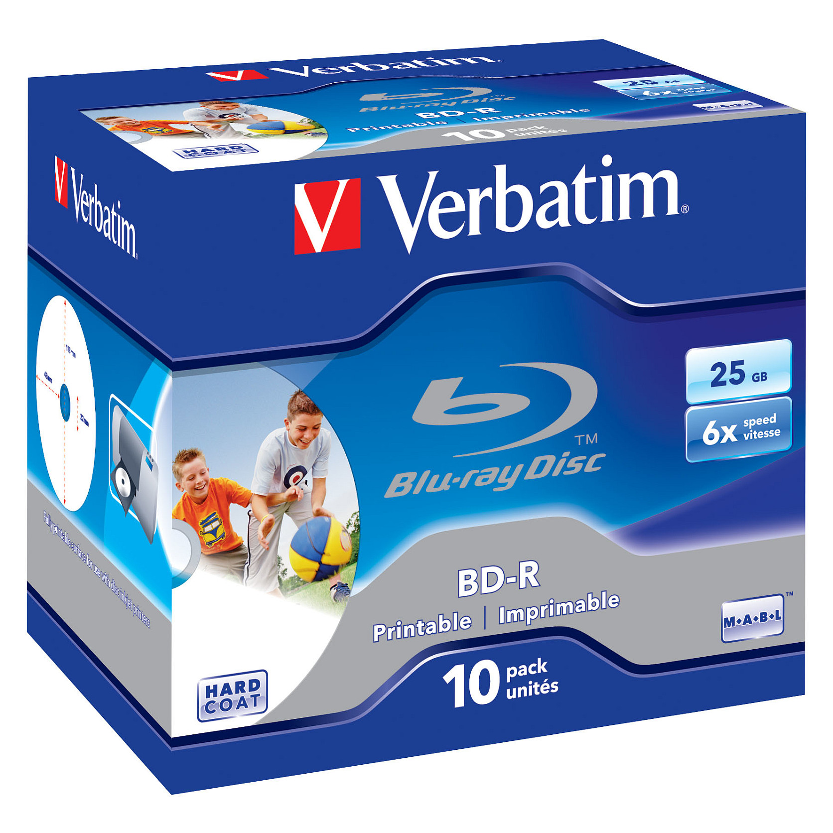 VERBATIM BD-R SL 25GB 6x Printable mediji za snimanje (10 komada)-3