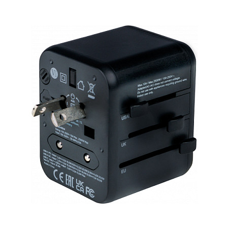 Univerzalni putni adapter VERBATIM UTA-02 (1x USB-A, 1x USB-C)-1