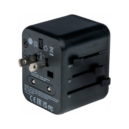 Univerzalni putni adapter VERBATIM UTA-02 (1x USB-A, 1x USB-C)-2