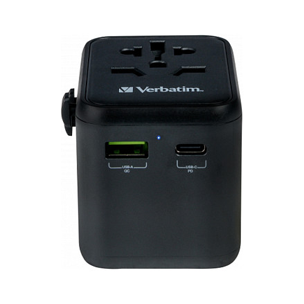 Univerzalni putni adapter VERBATIM UTA-02 (1x USB-A, 1x USB-C)-3