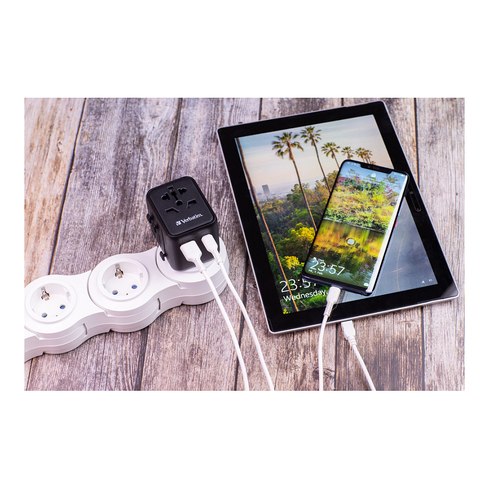Univerzalni putni adapter VERBATIM UTA-02 (1x USB-A, 1x USB-C)-9