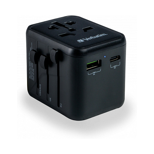 Univerzalni putni adapter VERBATIM UTA-02 (1x USB-A, 1x USB-C)-16