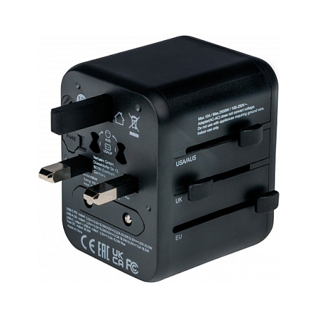 Univerzalni putni adapter VERBATIM UTA-02 (1x USB-A, 1x USB-C)-20