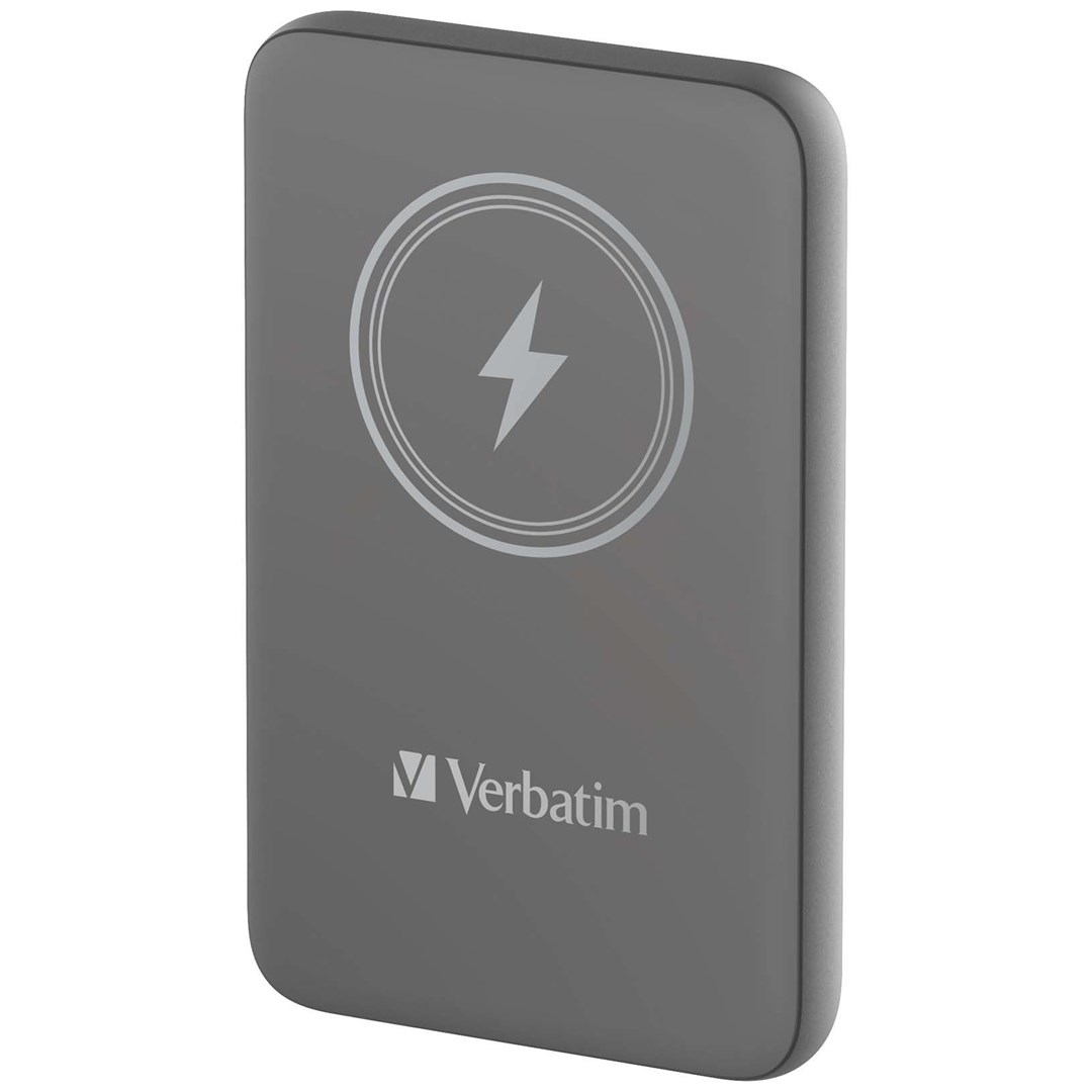 Prijenosna baterija VERBATIM Charge'n'Go Magnetic Wireless Power Bank 10000 siva (10000 mAh, 15W MagSafe, 20W PD)-8