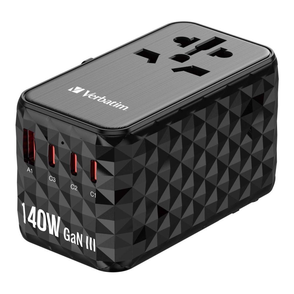 Univerzalni putni adapter VERBATIM UTA-10 140W GaN III (4-portni)-0