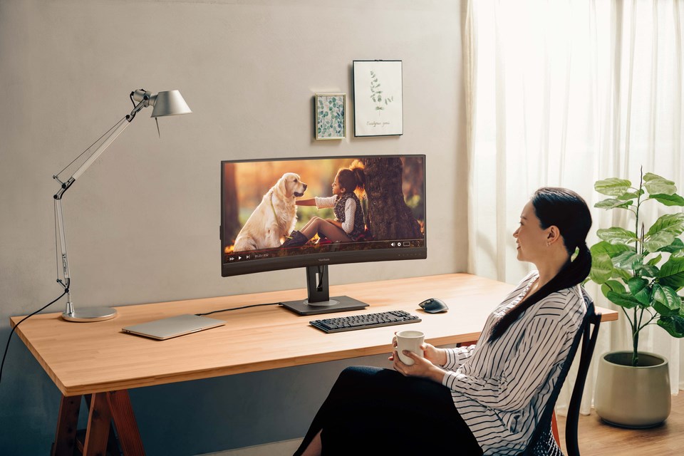 Monitor VIEWSONIC VG3456C (34" 219, 3440x1440 UWQHD, 100Hz, 1500R zakrivljeni, USB-C, Ethernet)-10