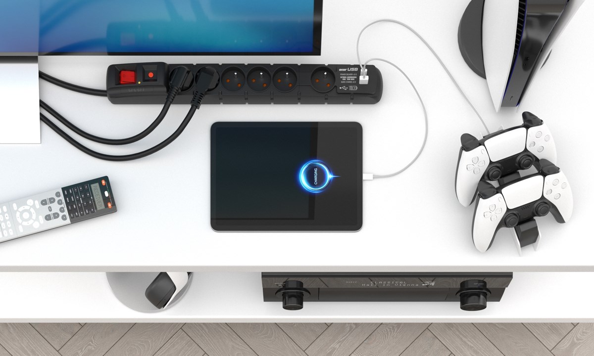 POWER STRIP ACAR S6 USB A+C 1.5M 6X 230V PL PD 3.0 QC BLACK-5