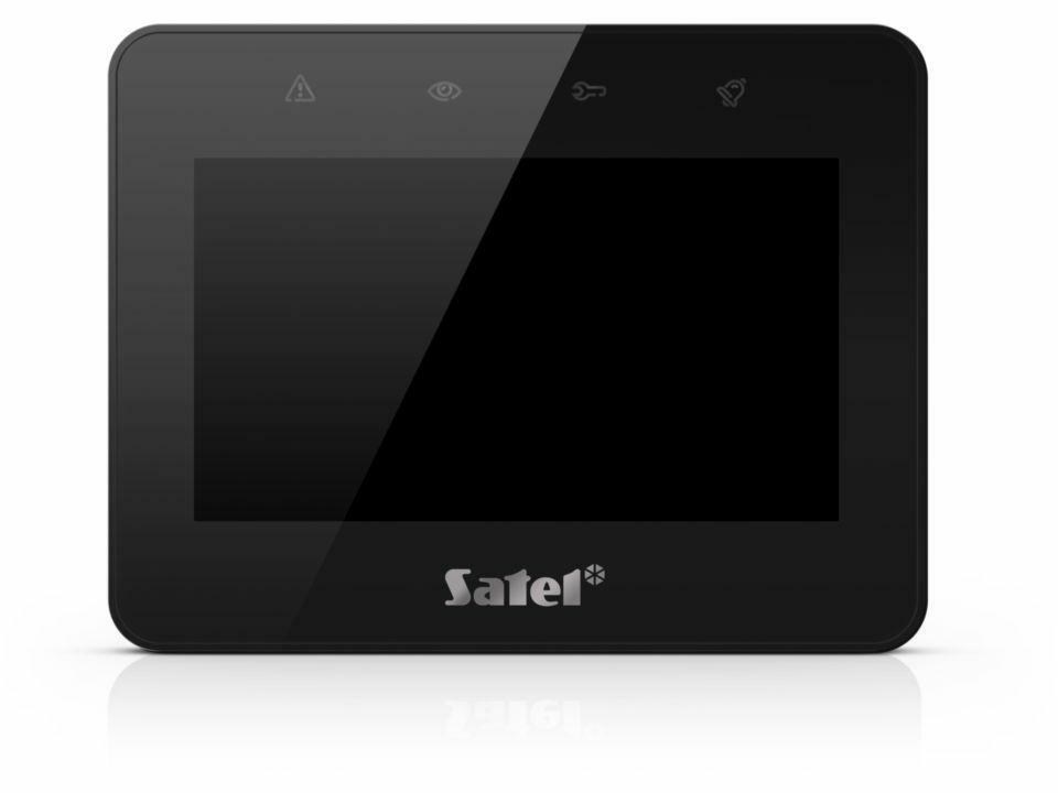 Tipkovnica za alarm SATEL INT-TSG2R-B (4.3" zaslon osjetljiv na dodir, 2 zone, crna)