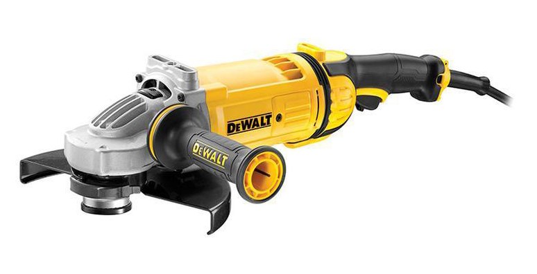 Kutna brusilica DEWALT 230mm 2400W (Maksimalna brzina praznog hoda 6500 RPM, Promjer brusne ploče 23 cm, Boja Crna/Žuta)