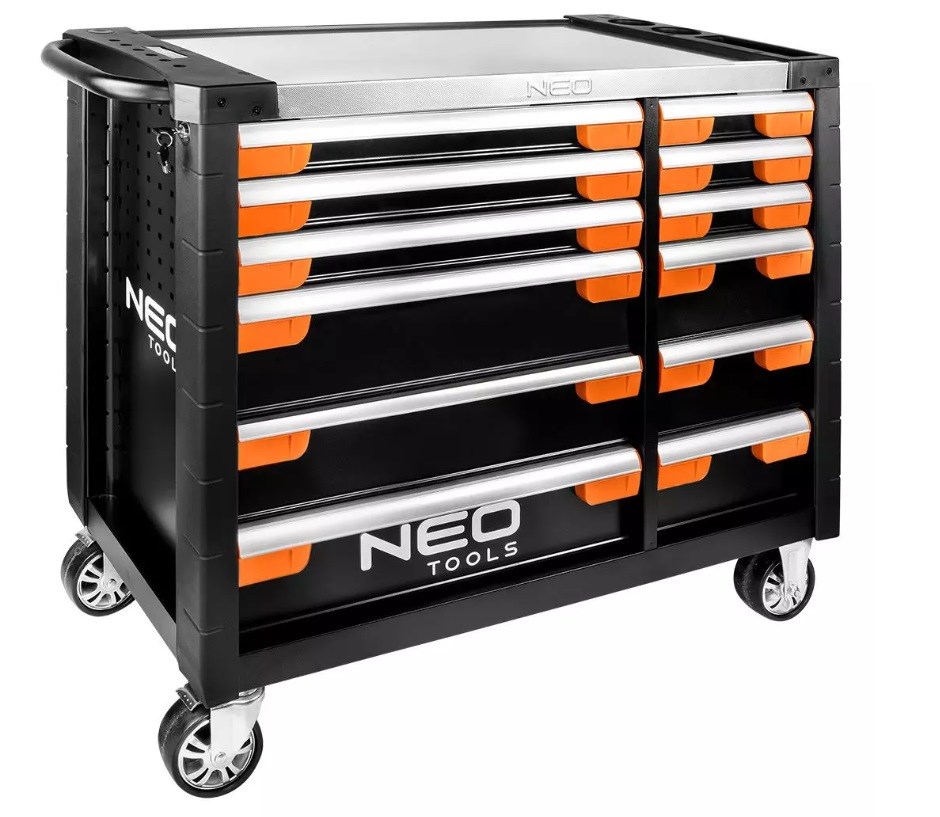 Radionički ormar NEO TOOLS PRO 84-222 (12 ladica, nosivost 600 kg, centralno zaključavanje)-0