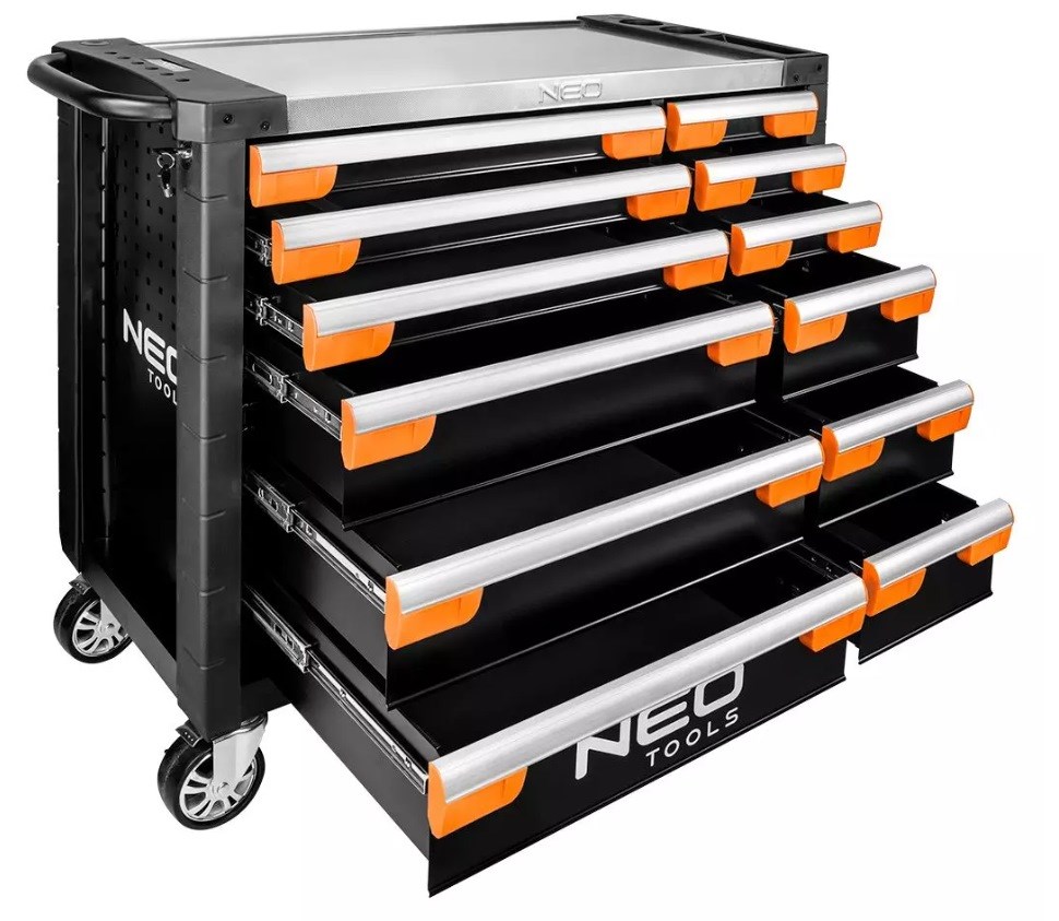 Radionički ormar NEO TOOLS PRO 84-222 (12 ladica, nosivost 600 kg, centralno zaključavanje)-1