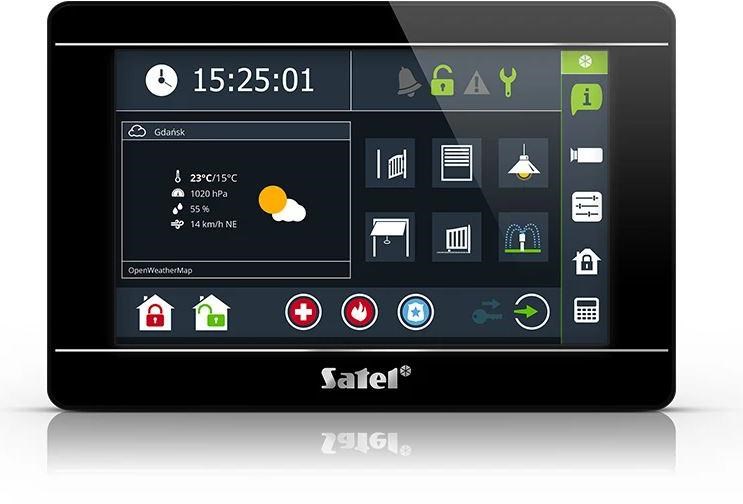 Touchscreen manipulator SATEL INT-TSI-B (7" TFT LCD, 800x480, za INTEGRA sustave) crni