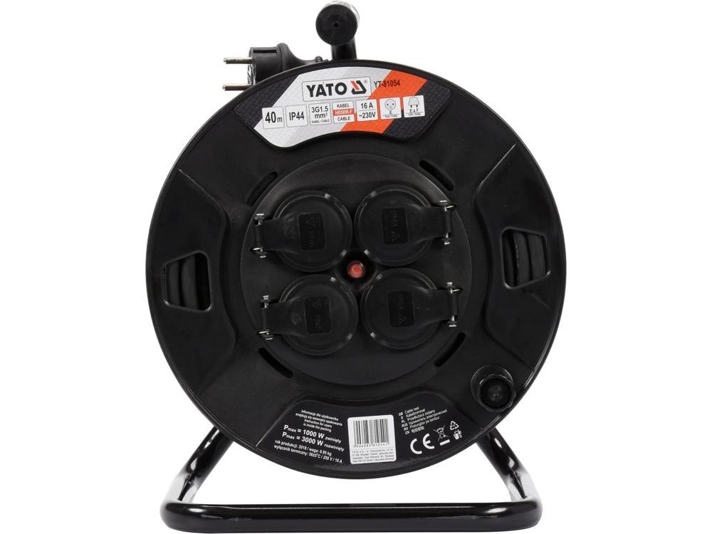 Produžni kabel na motalici YATO YT-81054 (40m, 3x1.5mm², 4 utičnice, IP44)-1