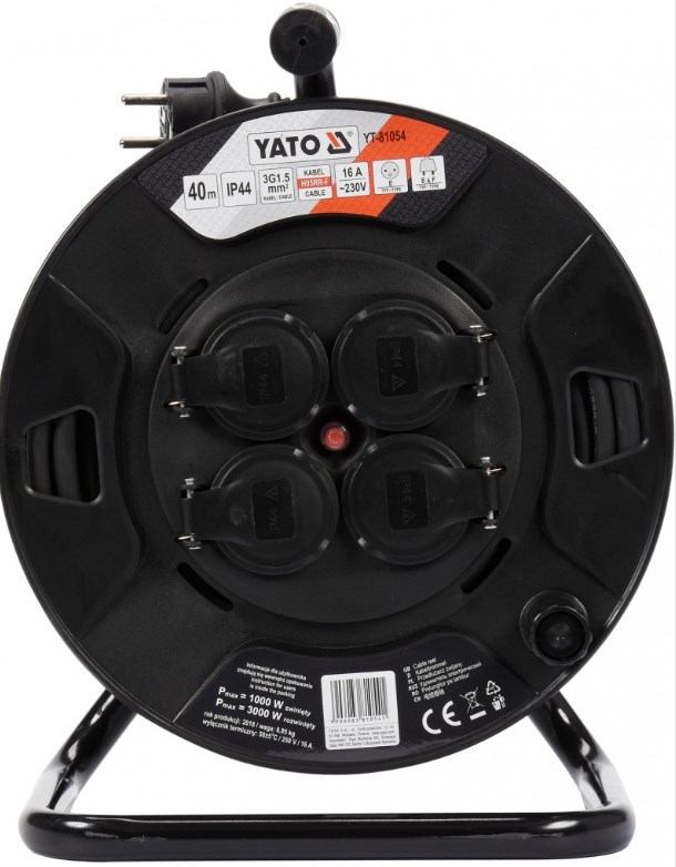 Produžni kabel na motalici YATO YT-81054 (40m, 3x1.5mm², 4 utičnice, IP44)-3