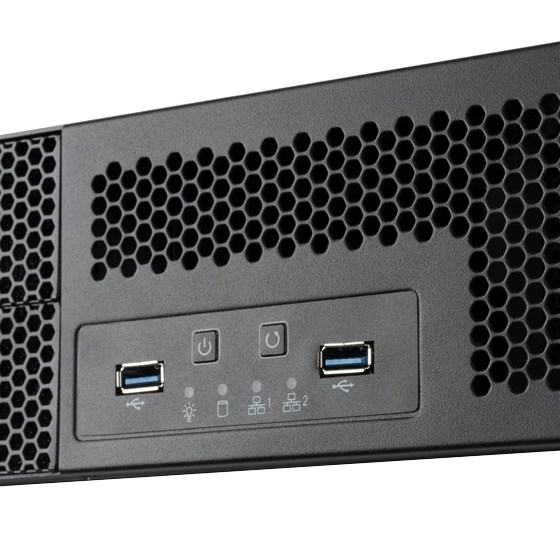 SilverStone RM23-502 Rackmount Server Chassis, ATX, USB 3.0 - 2U - black-1