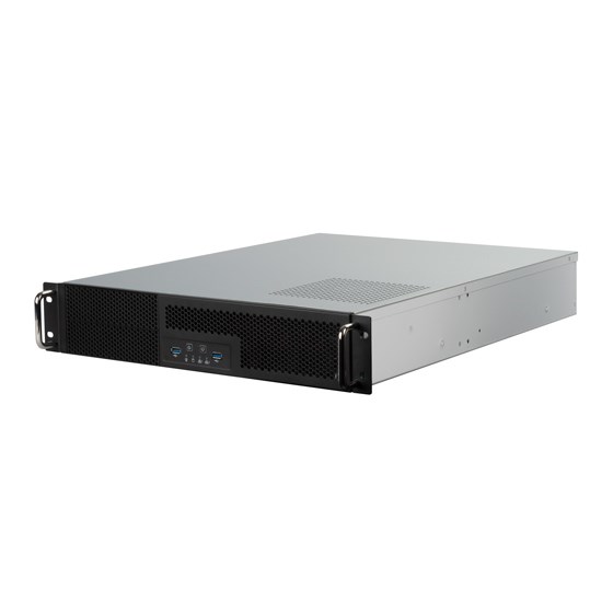 SilverStone RM23-502 Rackmount Server Chassis, ATX, USB 3.0 - 2U - black-0