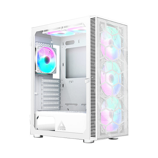 Kućište MONTECH X3 MESH (midi tower, bijelo, tempered glass, RGB, 7 proširivih utora)-0