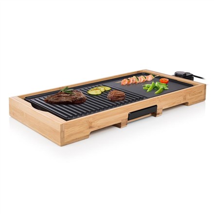 Stolni roštilj TRISTAR TG-2514B Bamboo Grill XL (2200W, 51x25 cm, neprijanjajući premaz)-12