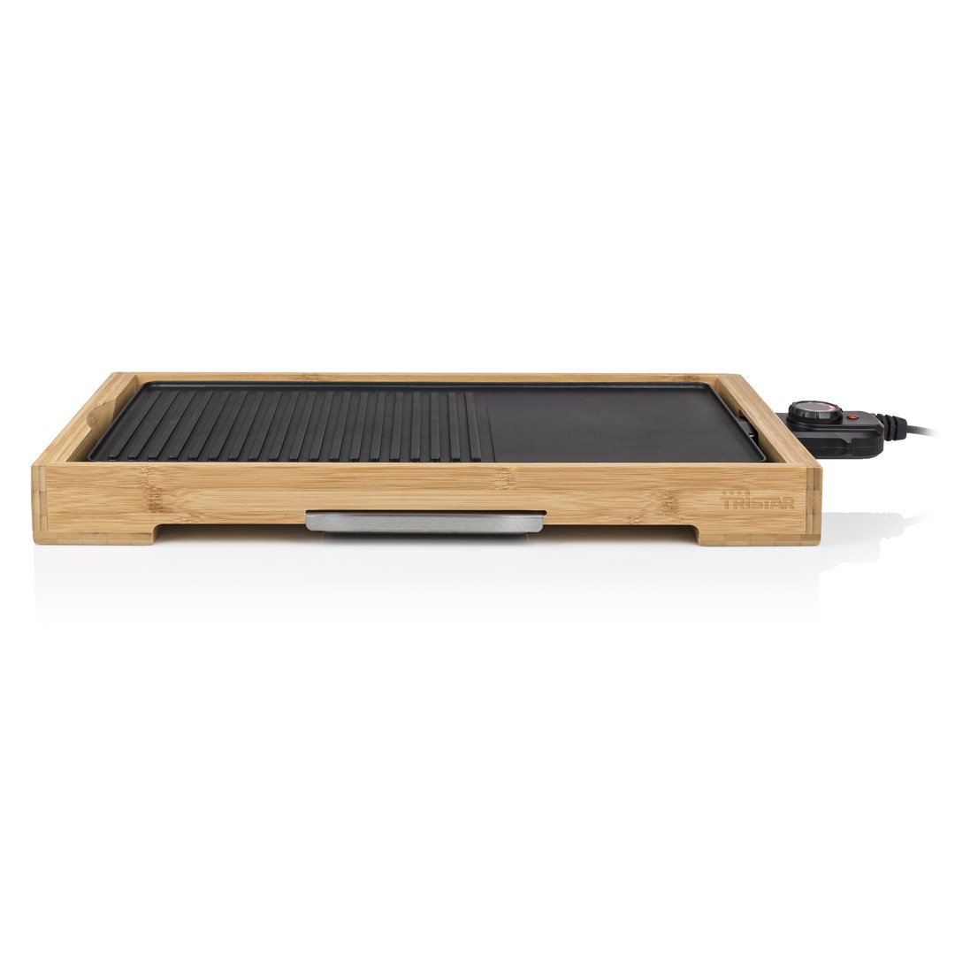 Stolni roštilj TRISTAR TG-2514B Bamboo Grill XL (2200W, 51x25 cm, neprijanjajući premaz)-11